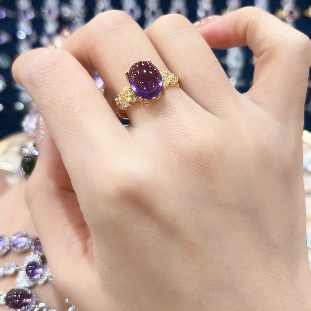 紫晶女款银S925镶嵌美*?49