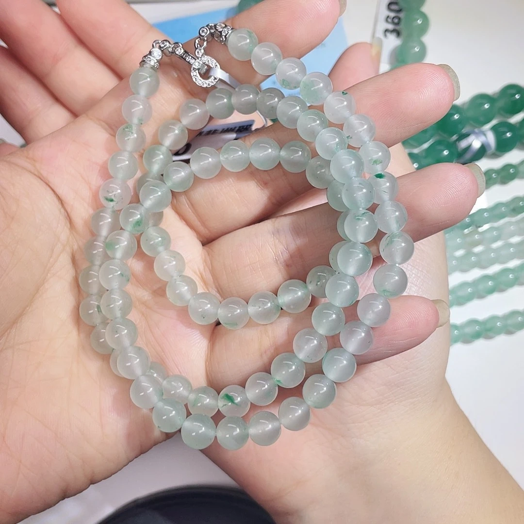 颈饰合金石英质玉7mm