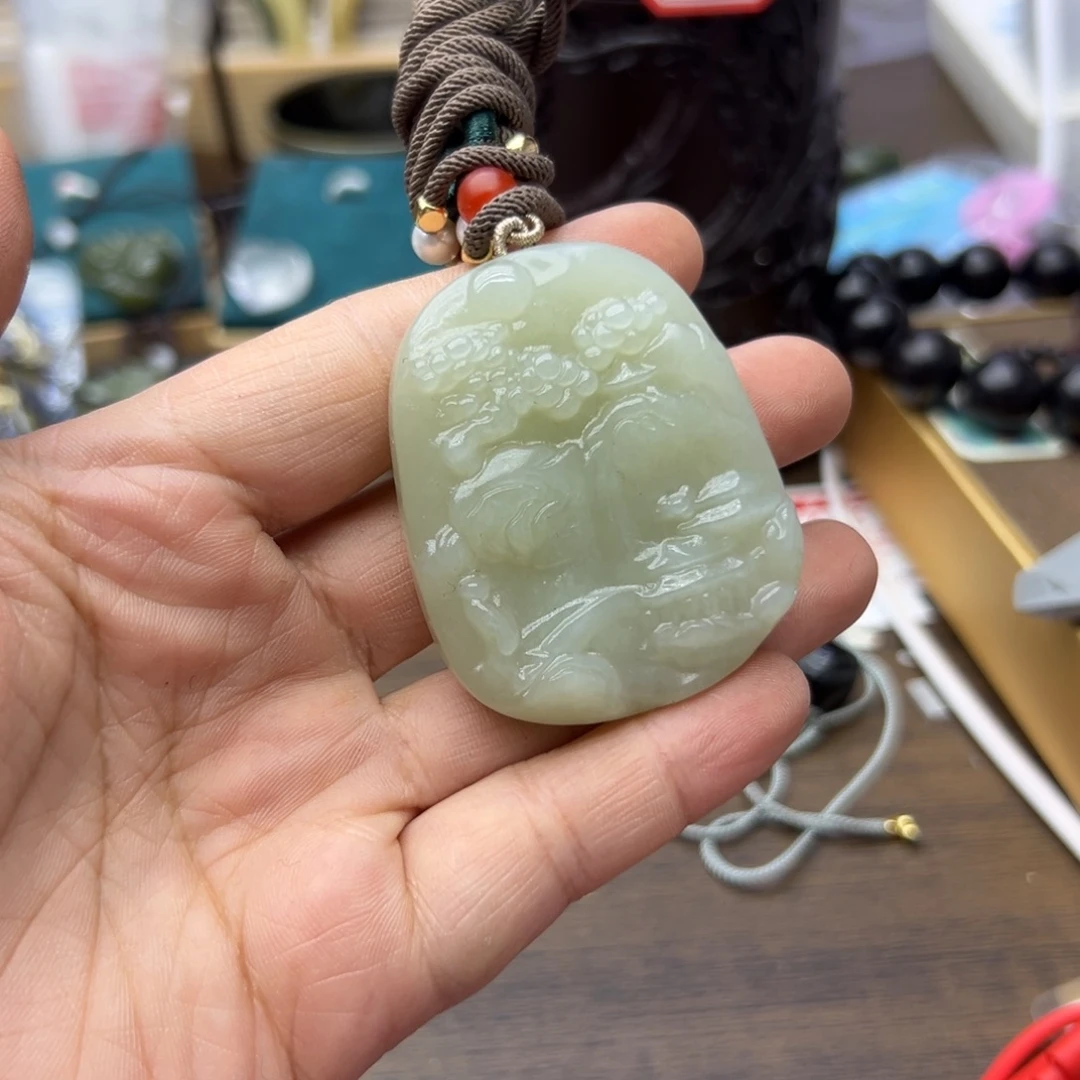 和田玉未镶嵌颈饰366