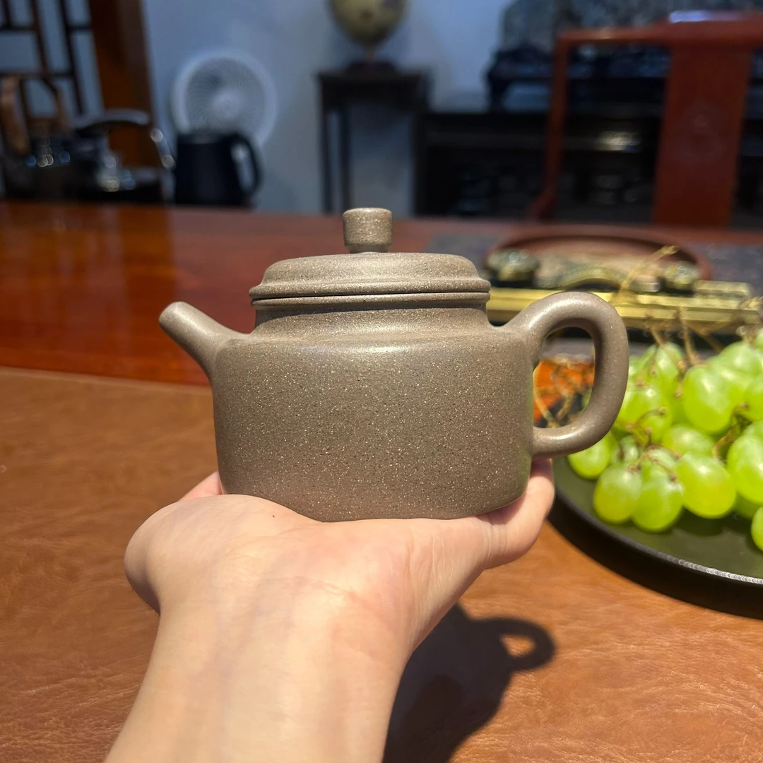 花间堂宜兴牛盖仿古壶水平壶紫砂德钟壶老青段高温烧全手工紫砂壶