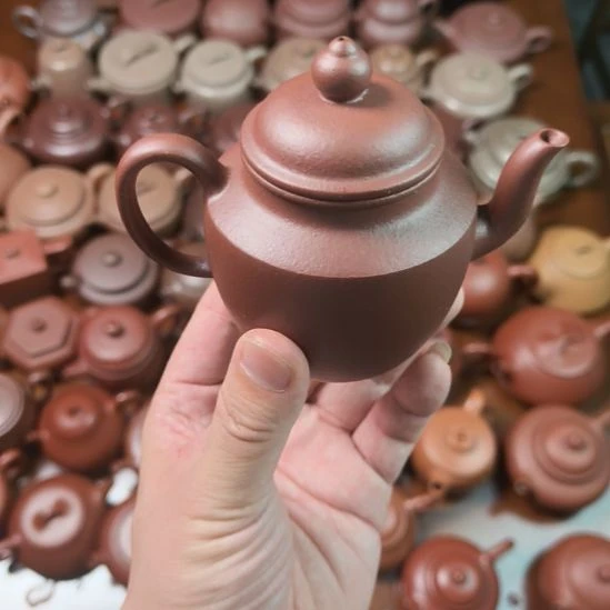 琉璃手工艺品宫灯紫泥半手1