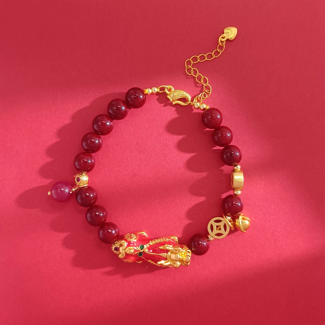 铜合金合成锆石手链 WRSS-002009【锦 (进)囊守财】手链气质简约