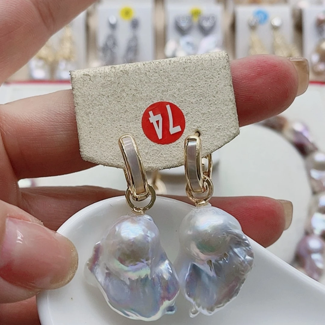 【闪购商品】淡水珍珠耳饰银S925镶嵌