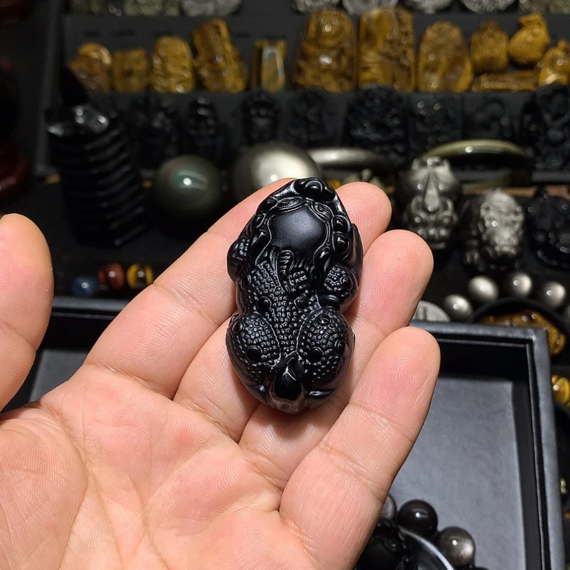 【闪购商品】黑曜岩珠宝奇石未镶嵌?****浪