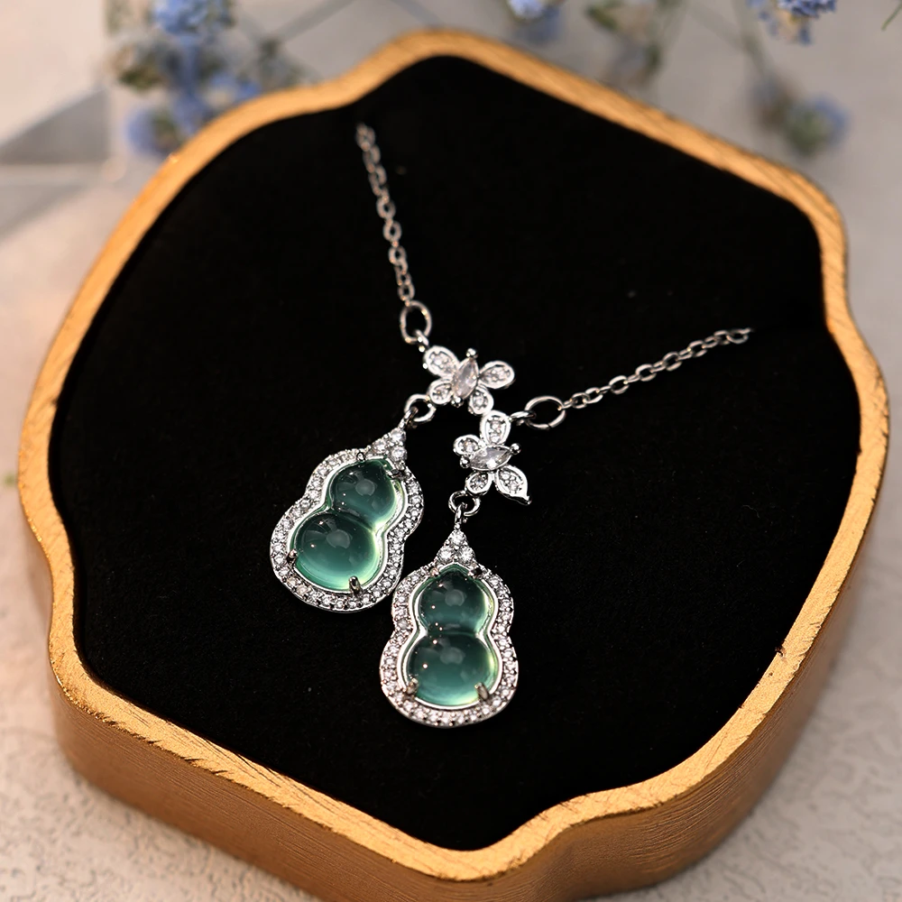 轻奢小众时尚设计感新款蝴蝶葫芦吊坠 FD-003