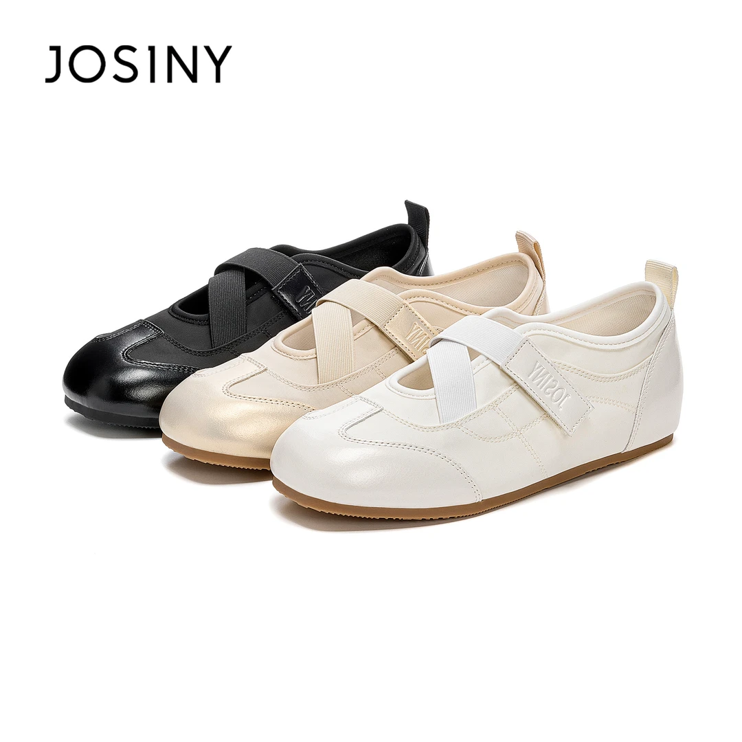 卓诗尼芭蕾舞鞋女2025新款夏季浅口德训鞋一脚蹬交叉玛丽珍运动鞋