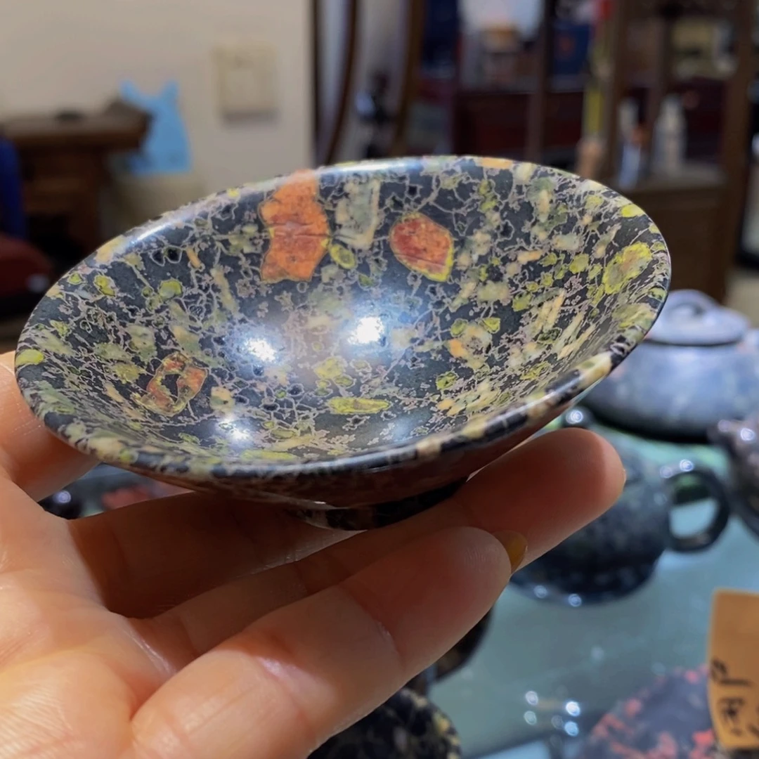 梅花玉精美梅花斗笠盏