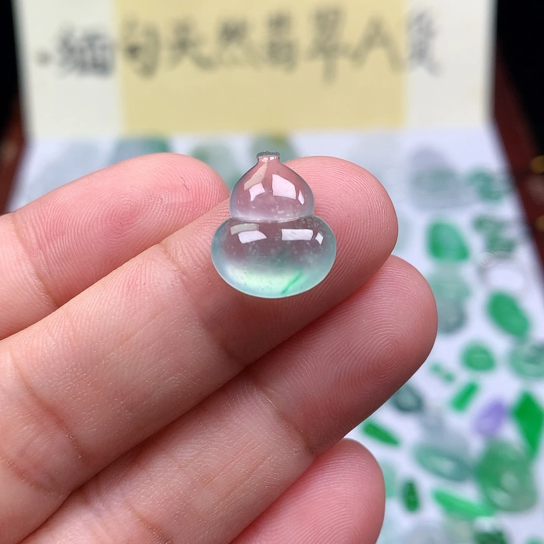 翡翠裸石缅甸天然A货翡翠冰种葫芦