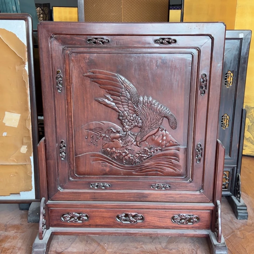 绘画屏风框画茶空间设计