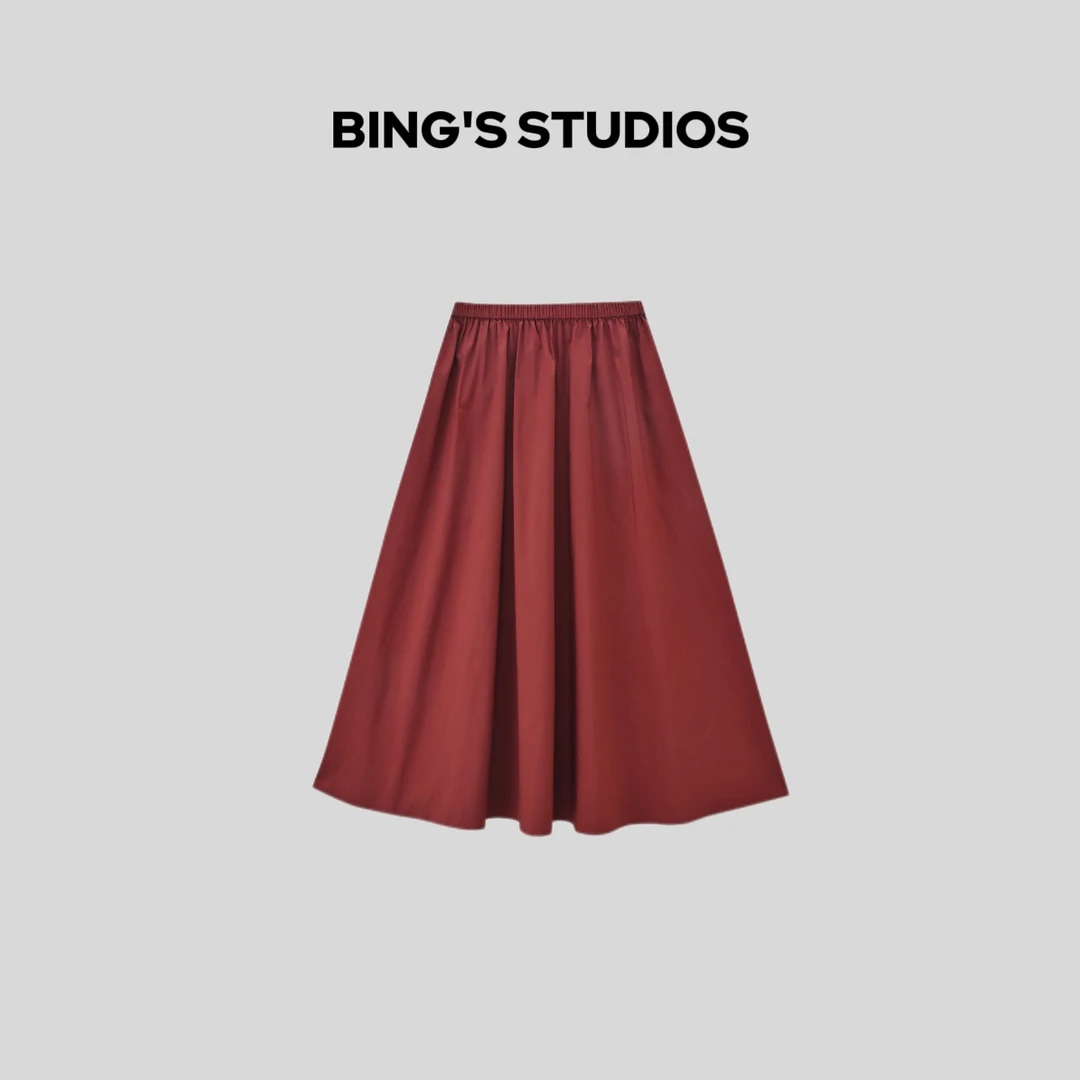 Bing Studios｜高端气质显瘦匹马棉百搭半身裙 8043