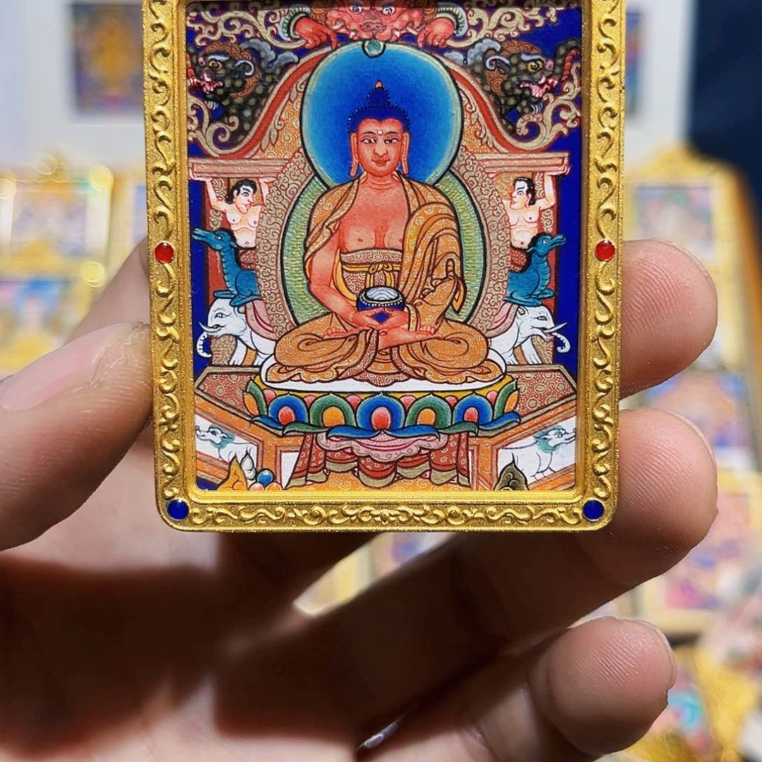 吊坠青海热贡纯手绘阿米