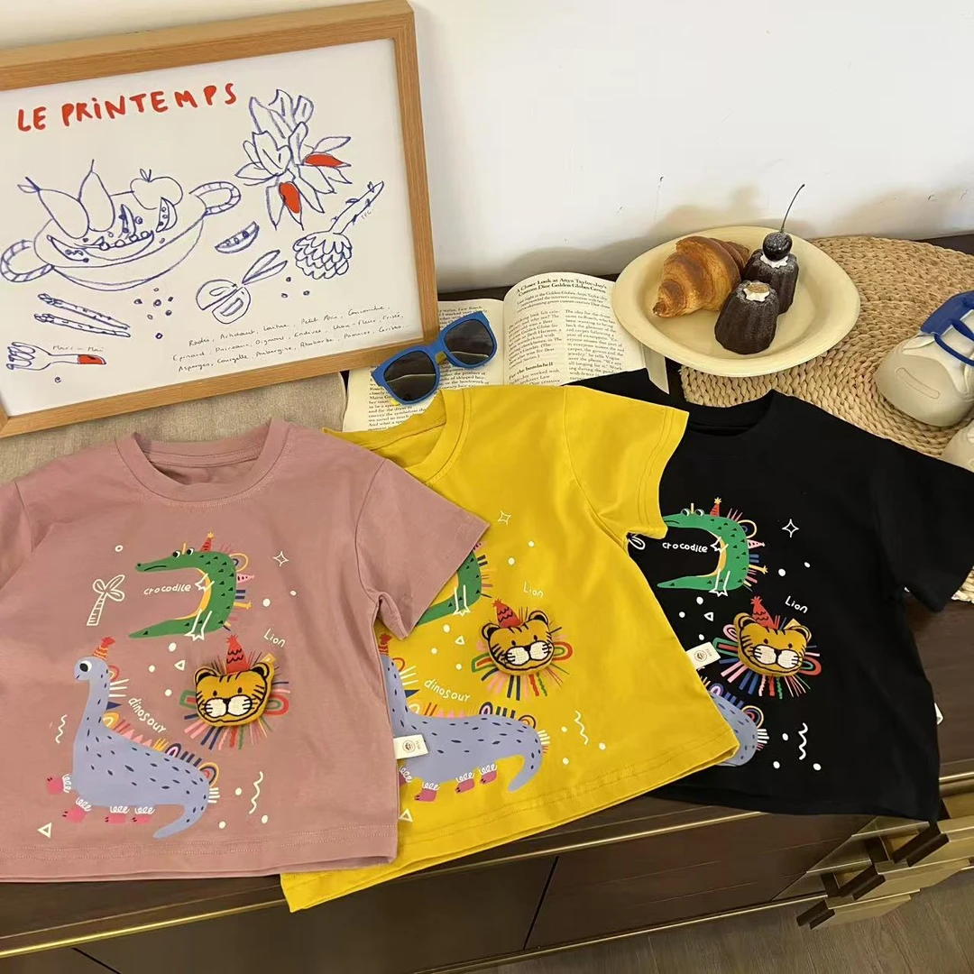 儿童夏季卡通立体老虎短袖H2005