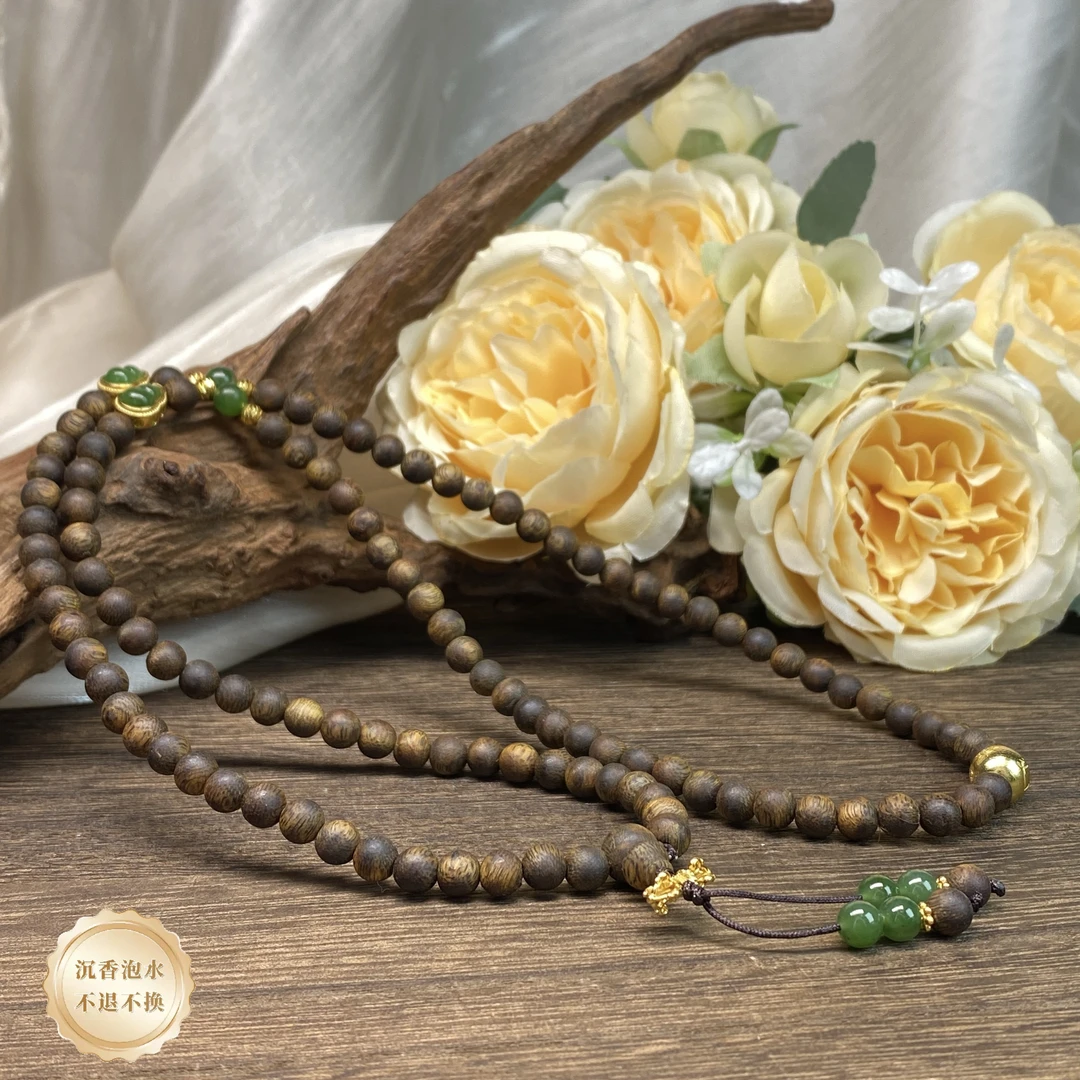 【小北严选】沉香DIY珠链8-AH78X181【多样性发一件】约6mm+带盒