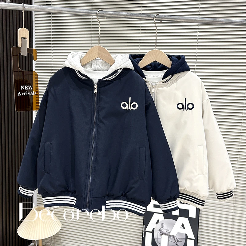 【夹棉加厚】青少年童装男童冬装外套大童春秋痞帅炸街男孩秋冬衣服