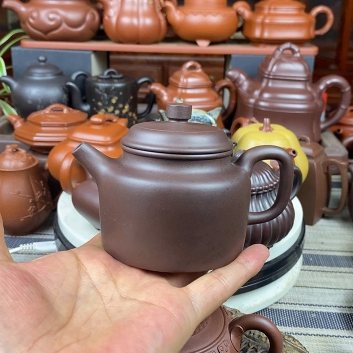 茶壶紫砂德钟220cc原矿老紫泥特价