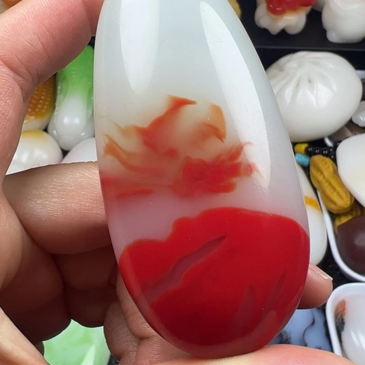 新疆戈壁五彩石金丝