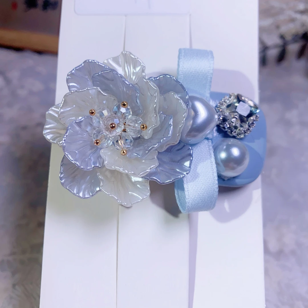 【轻奢】036水钻花花发夹韩版甜美气质刘海侧边夹头饰女