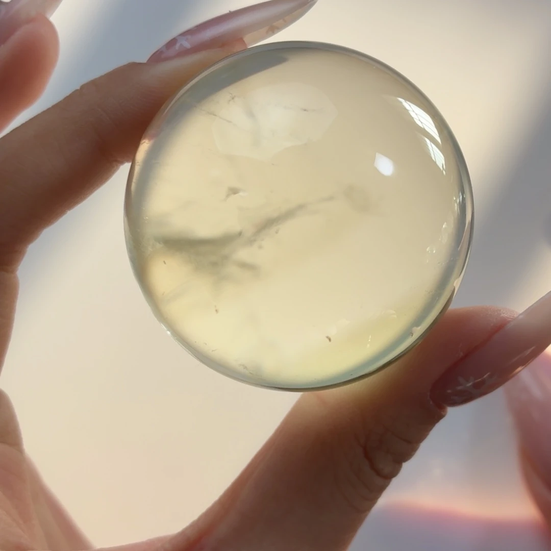 黄晶未镶嵌珠宝半成品46.3mm