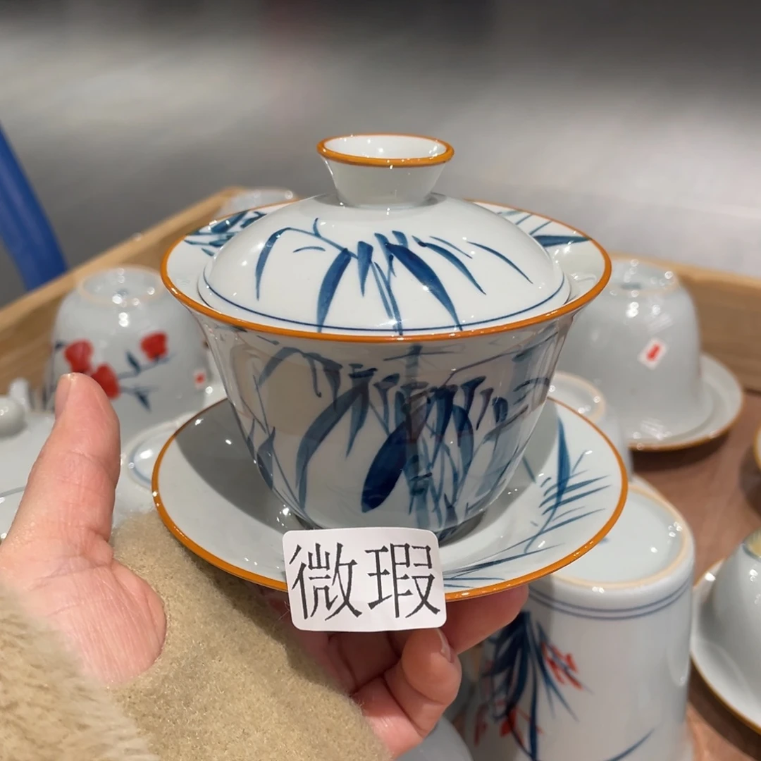 有瑕釉下彩纯手绘