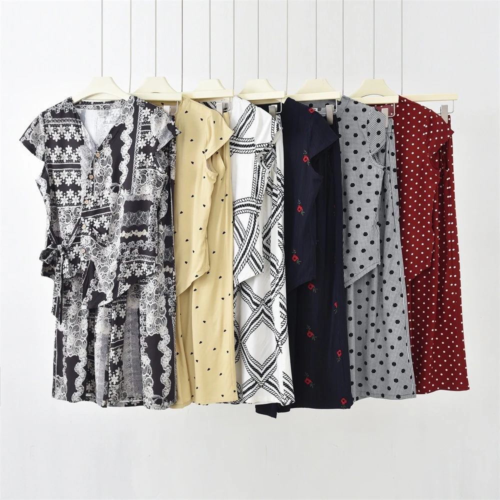 XUXU-[休闲时尚]2025夏季新款气质百搭碎花绵绸套装K-MF1277