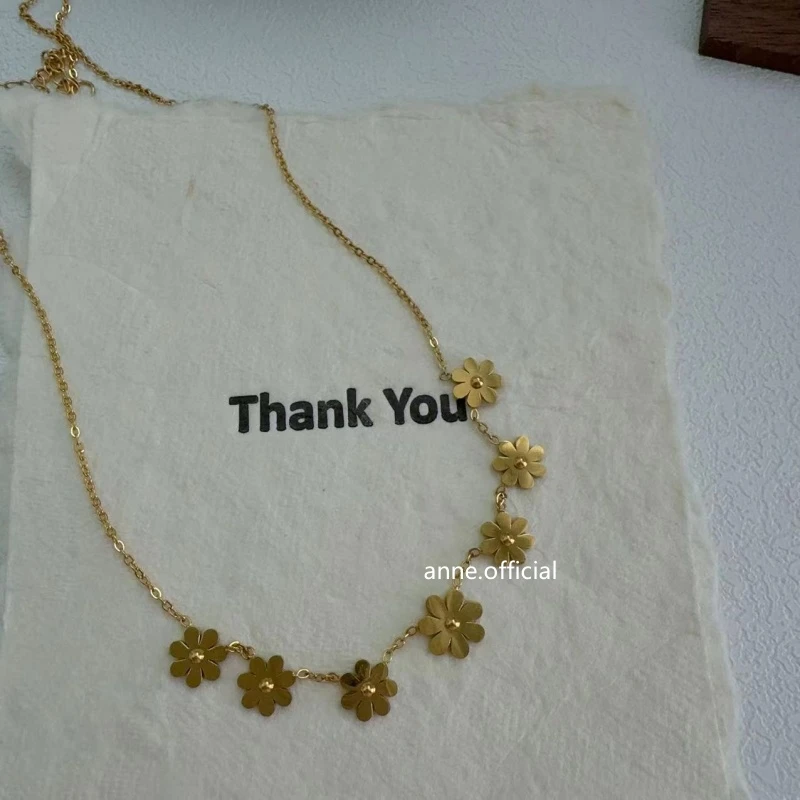 钛钢项链 【幸运雏菊】轻奢浪漫雏菊幸运花朵气质不掉色小众项链