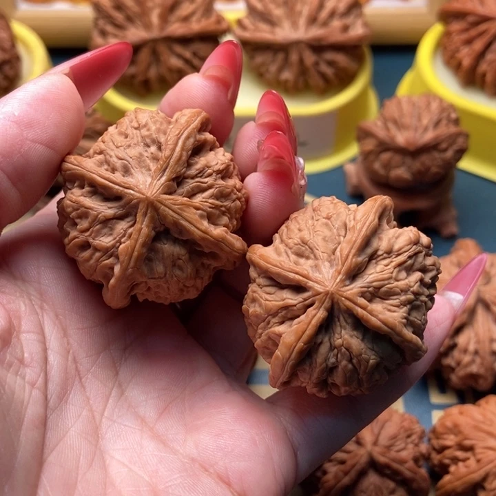 把件文玩核桃雨花石四棱 41