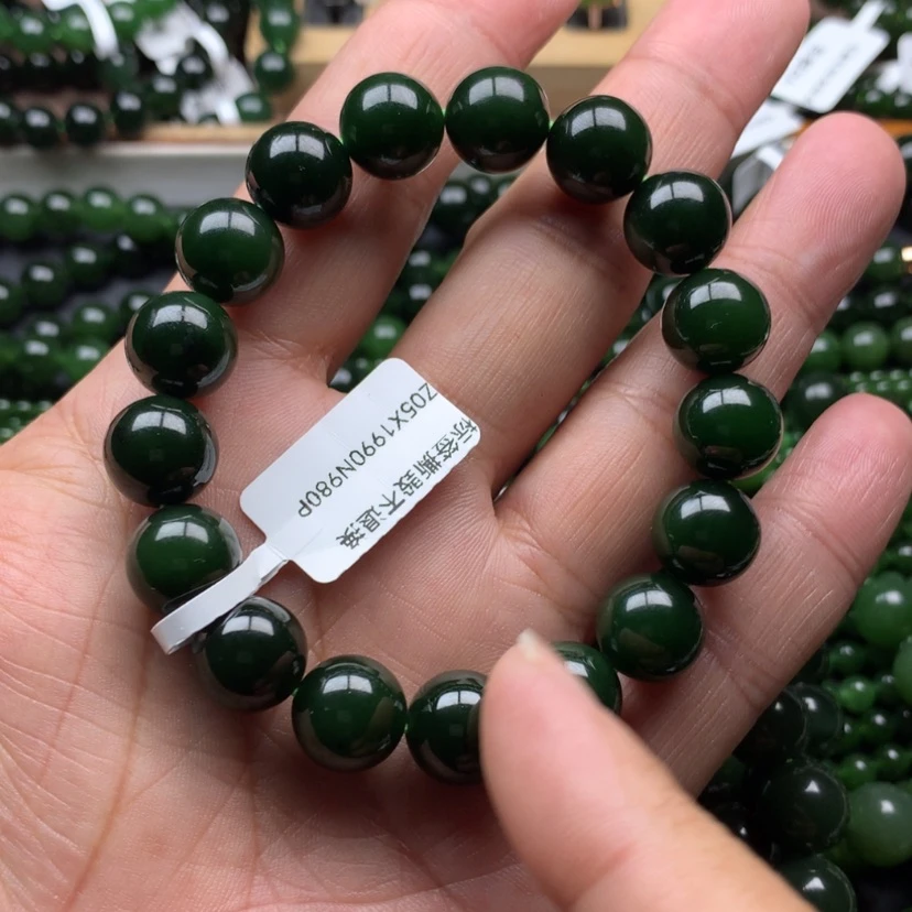 【闪购商品】未镶嵌手链和田玉（碧玉）蛋*哥12