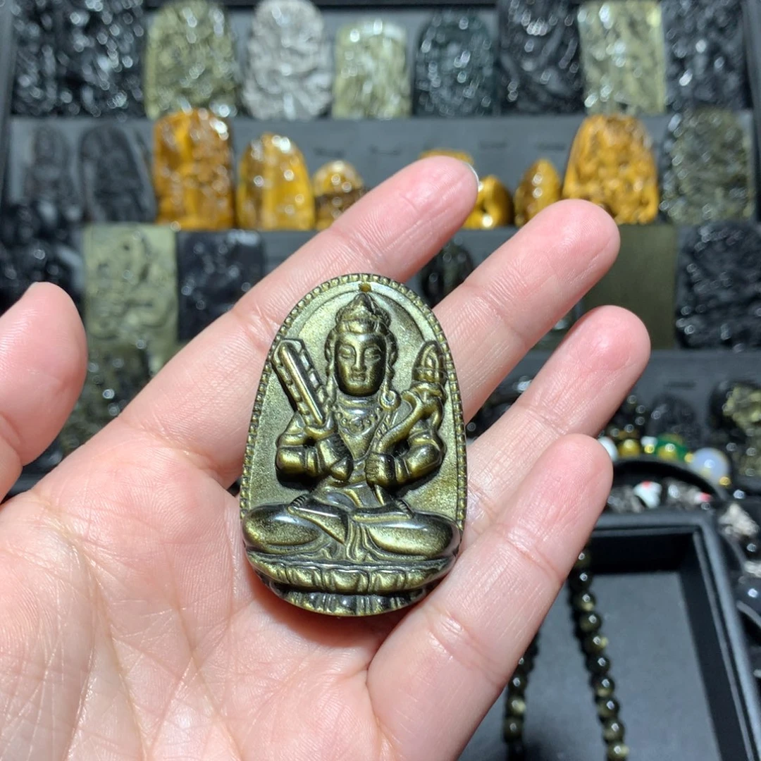 黑曜岩吊坠(赠链)未镶嵌水*