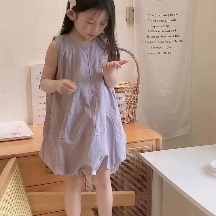 YeeHoO英氏【断码】女童连衣裙2025新款夏季洋气花苞儿童宝宝夏装