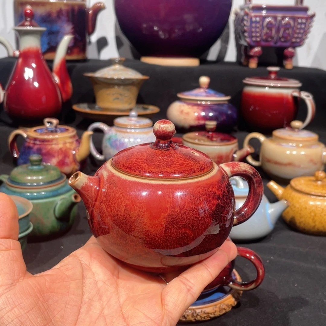 琉***王中国神后钧瓷茶器