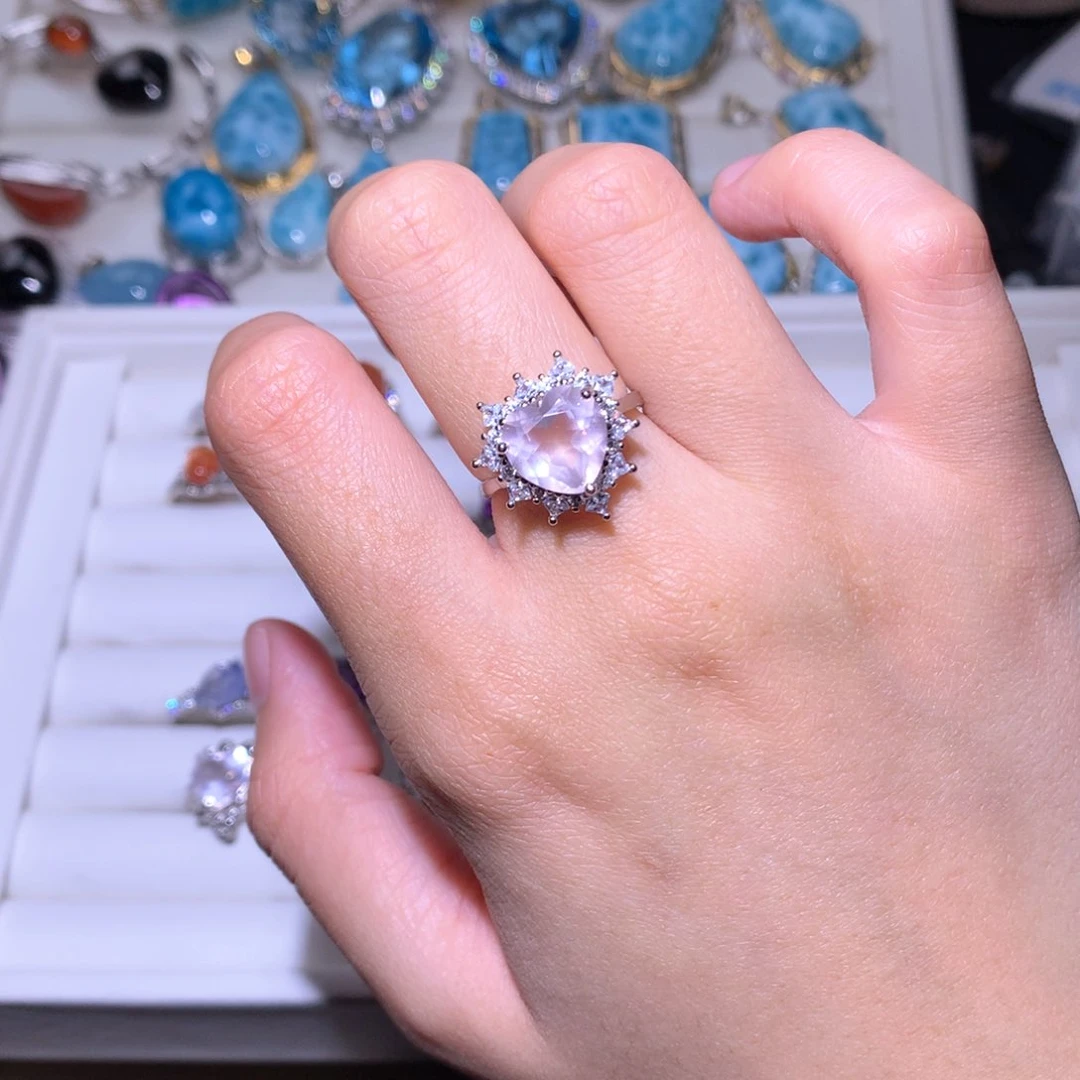 【闪购商品】银S925镶嵌戒指水晶