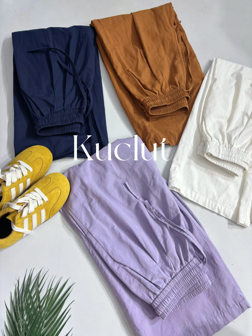 【夏季必备纯棉】韩版百搭休闲裤薄款阔腿裤九分吸汗防蚊透气