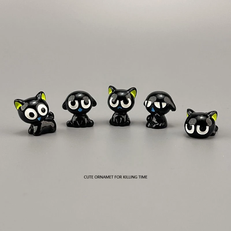 无聊,摆几只罗小黑治愈情绪解压桌面摆件工位公仔立体车载装饰品