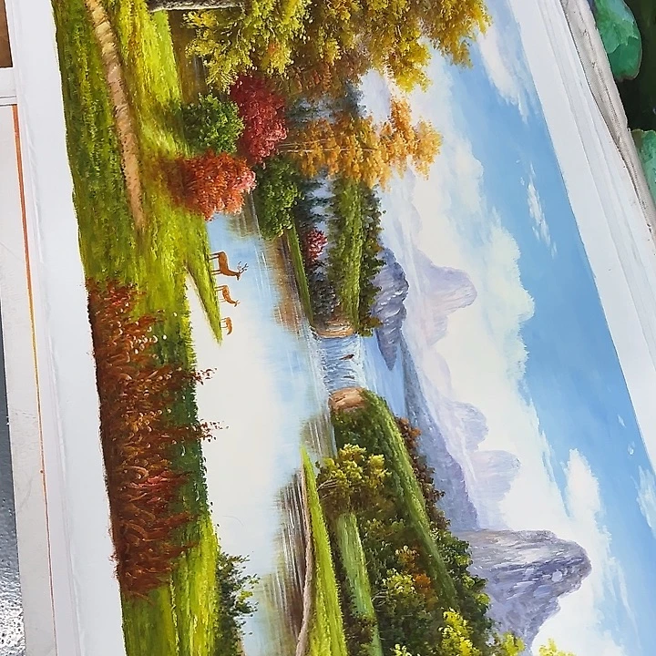 油画恭喜一直一直在影子