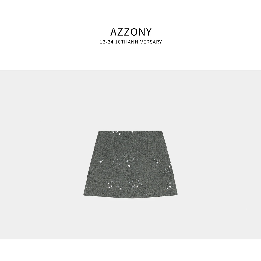 2 YYL  亮片绵羊毛短裙  2025冬款上新winter  10939