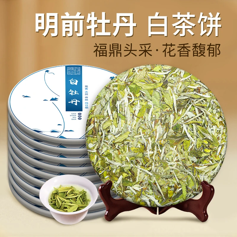 2025年福鼎新茶上市福建高山花香白牡丹白茶饼明前头采春茶饼茶叶