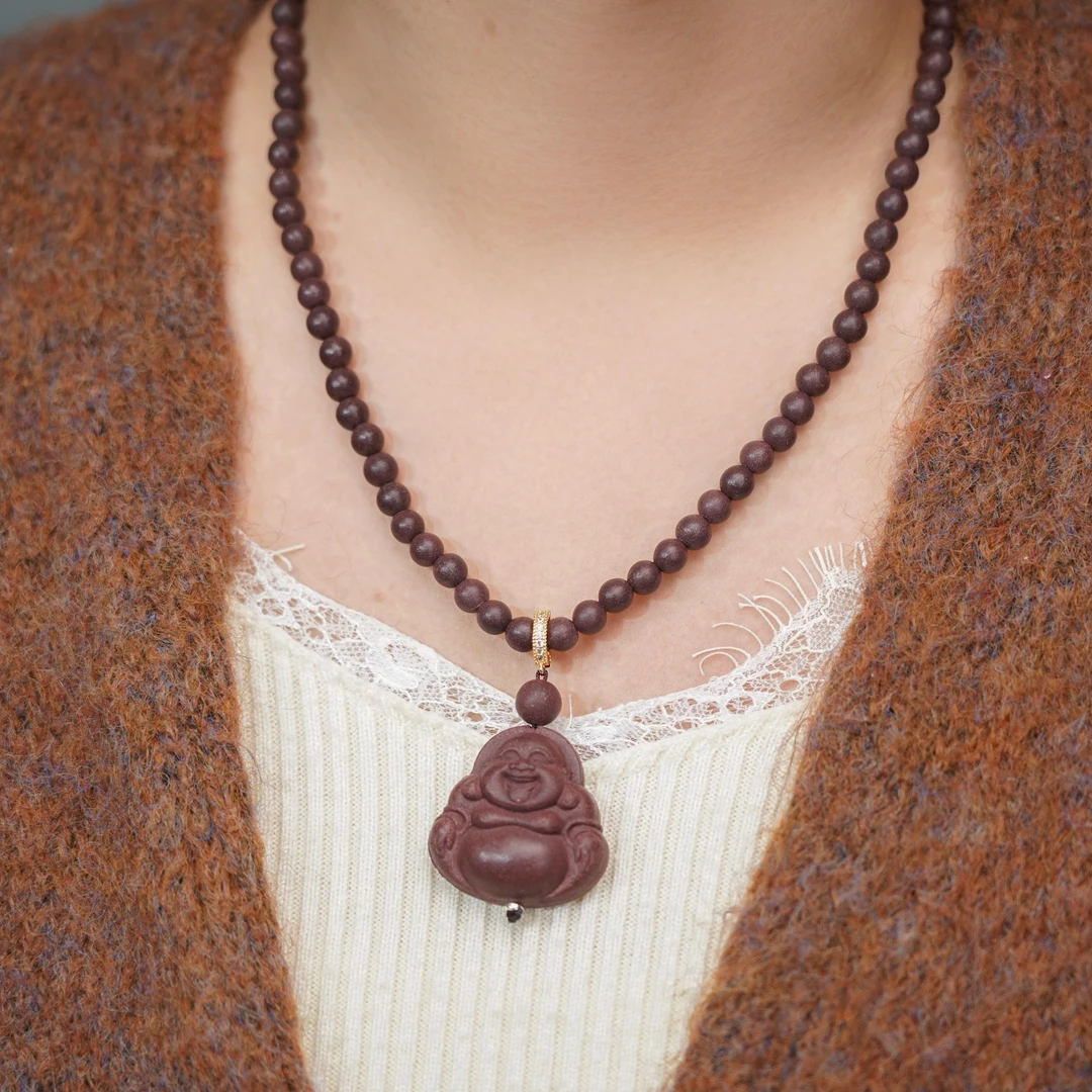 七七【归元香】6mm 三圈  脖挂 弥勒佛  非遗 手工合香 女款 国风