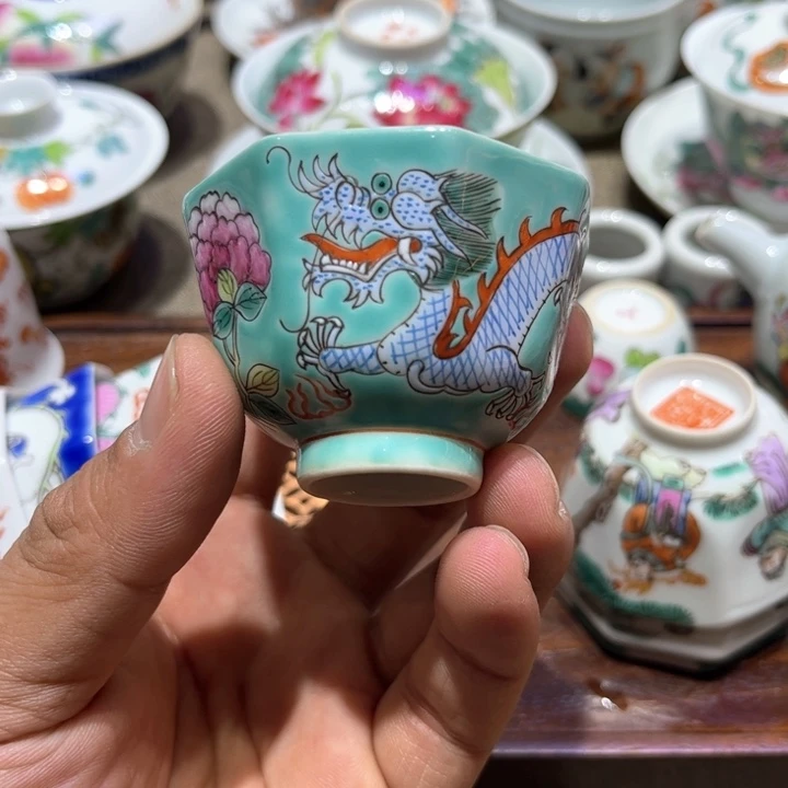 纯手绘精品盖碗杯