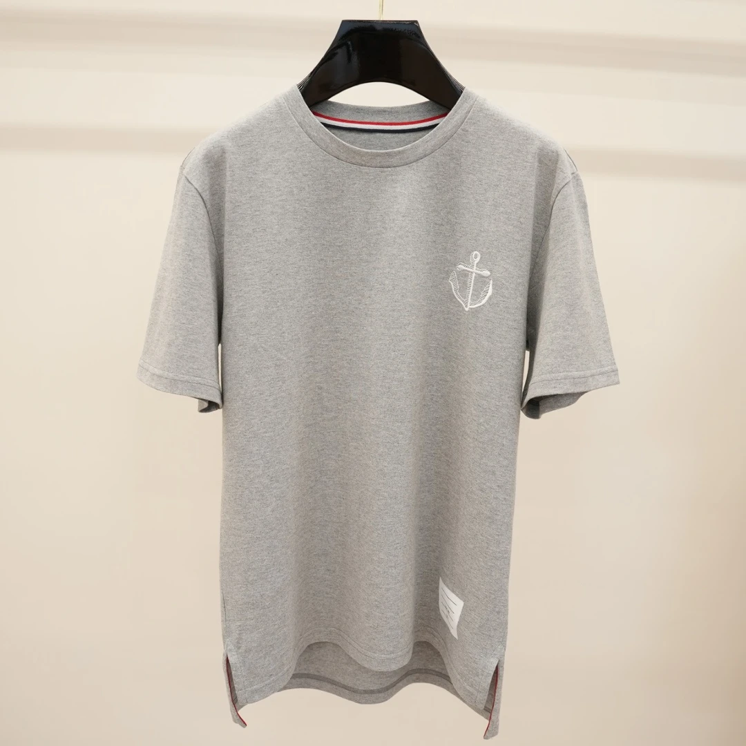 【夏夏特定】男女同款-夏季纯棉船锚圆领短袖-经典简约时尚百搭显瘦