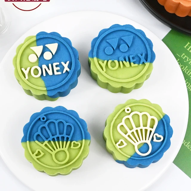 羽毛球月饼模具绿豆糕点模具体育项目桃山皮冰皮月饼一口酥烘焙模