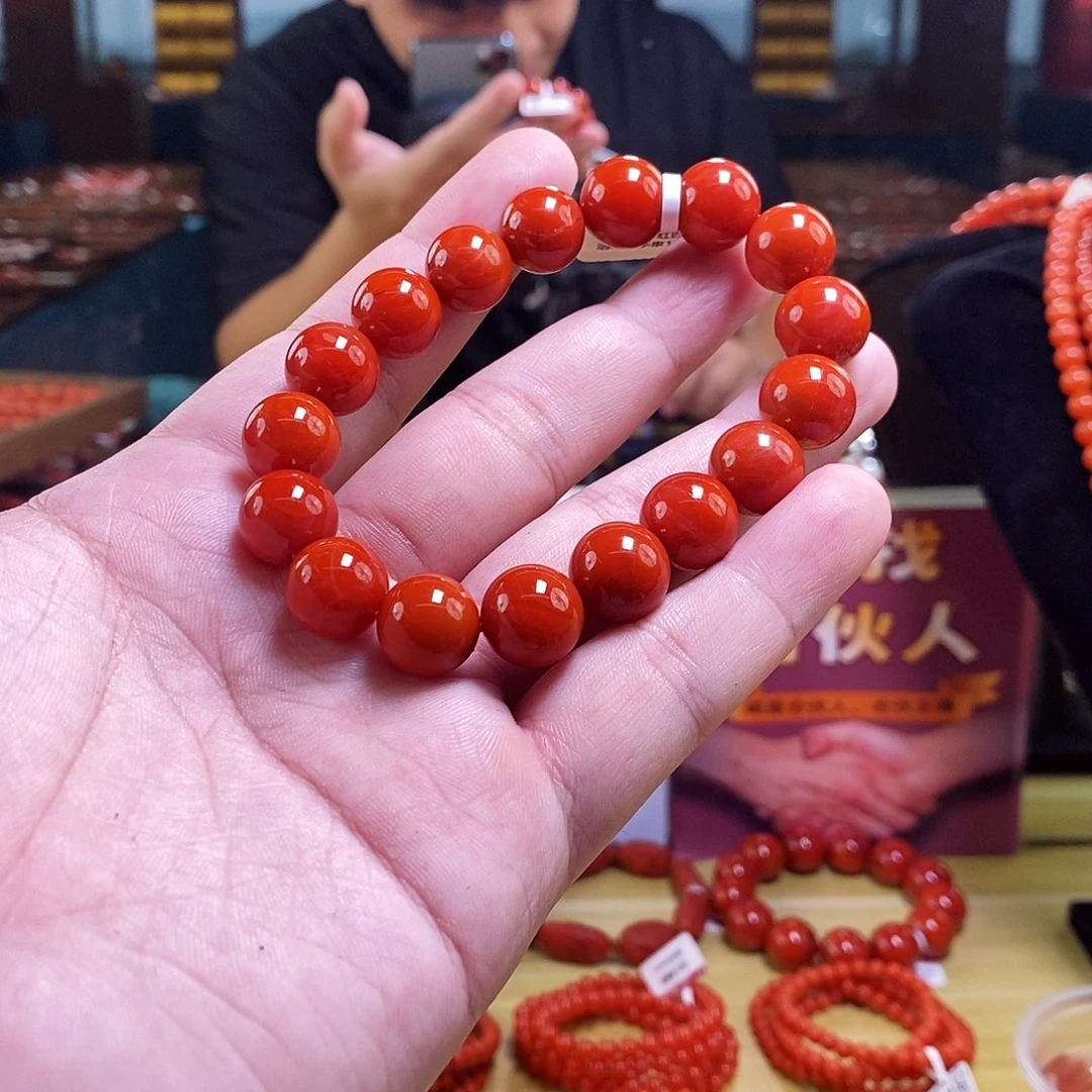南红玛瑙未镶嵌手链13mmm