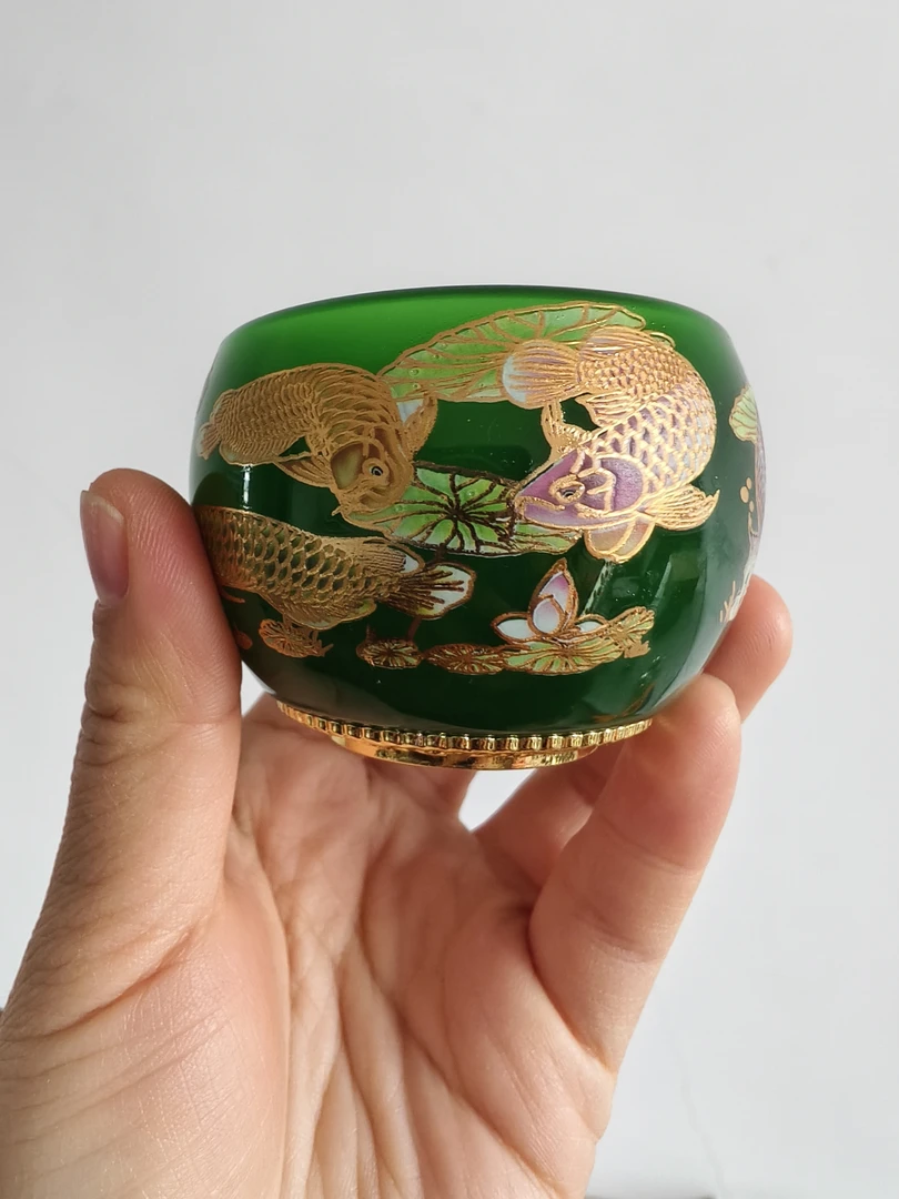 【绿九鱼】喝茶喝水品茗杯琉璃杯主人杯