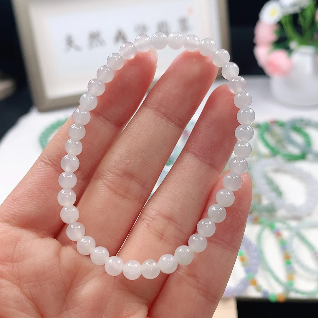 翡翠未镶嵌手链手链4.9mm