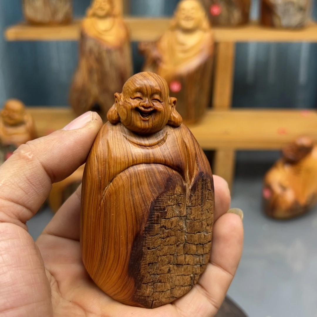 云***心木崖柏木摆件手把件