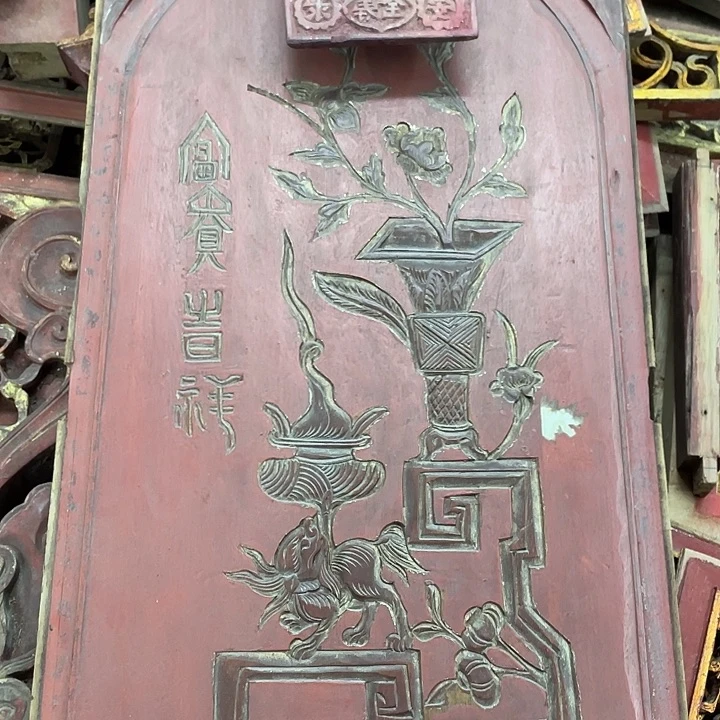 一***明香榧木老木雕花板老木雕花板
