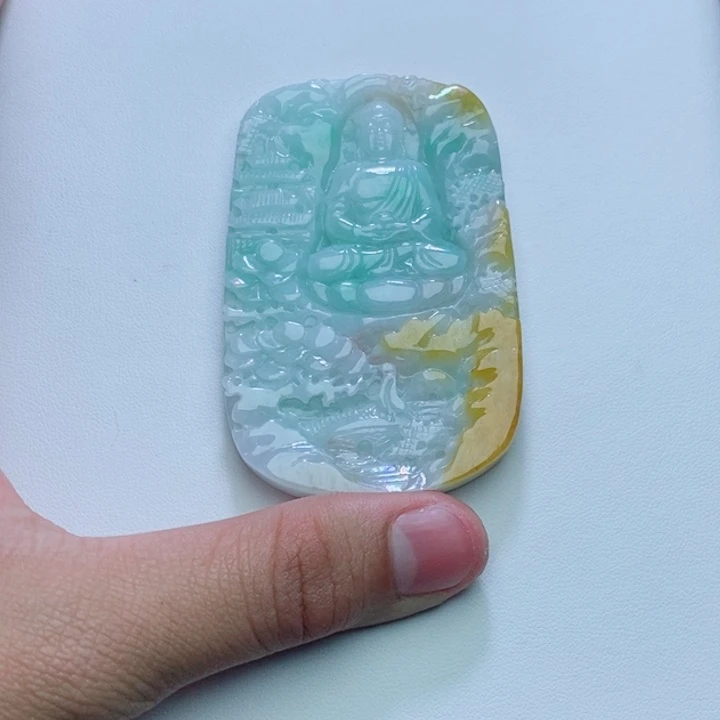 颈饰未镶嵌翡翠人物