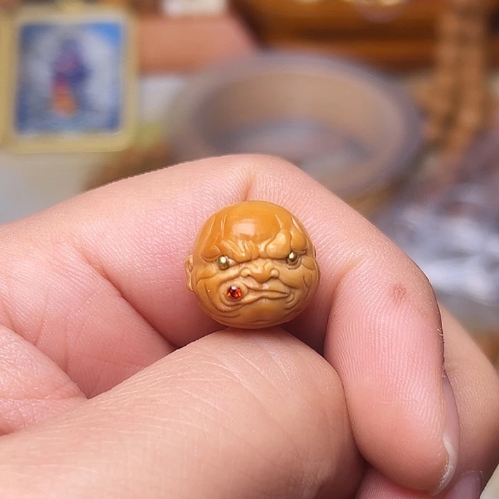 猴头核桃手串都*欢猴头雕刻精工烟鬼单籽一颗
