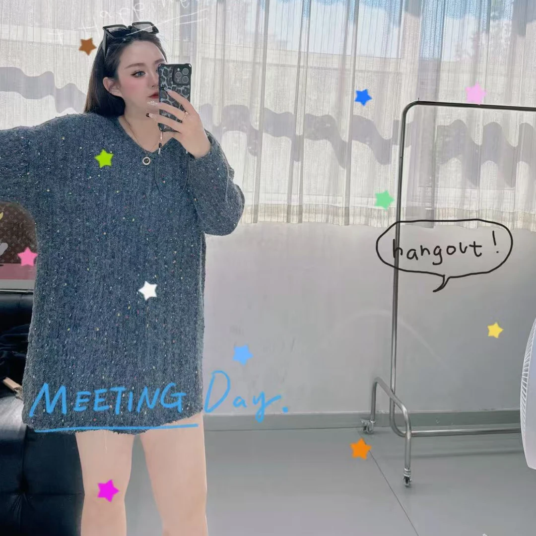 W阿薇-彩点欧货大毛衣