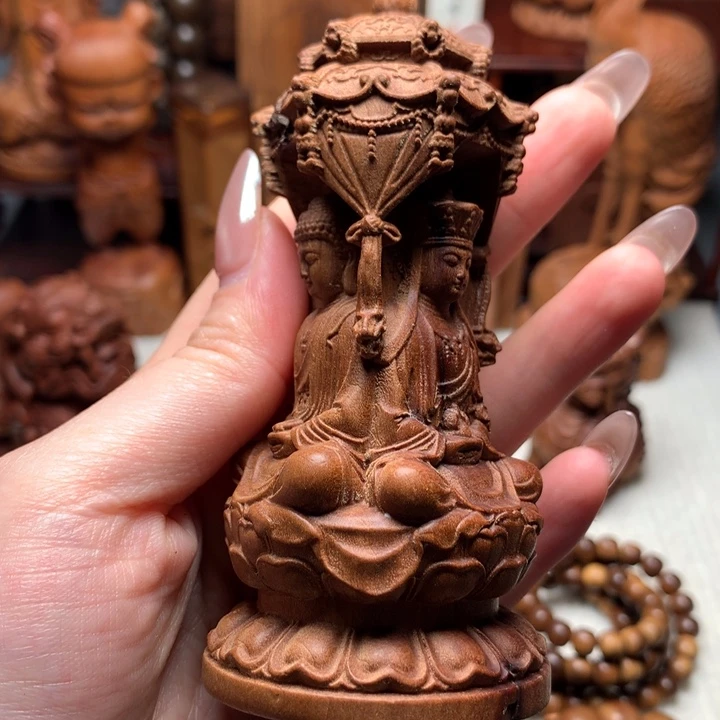 檀香木其他老山檀香三圣瑕疵