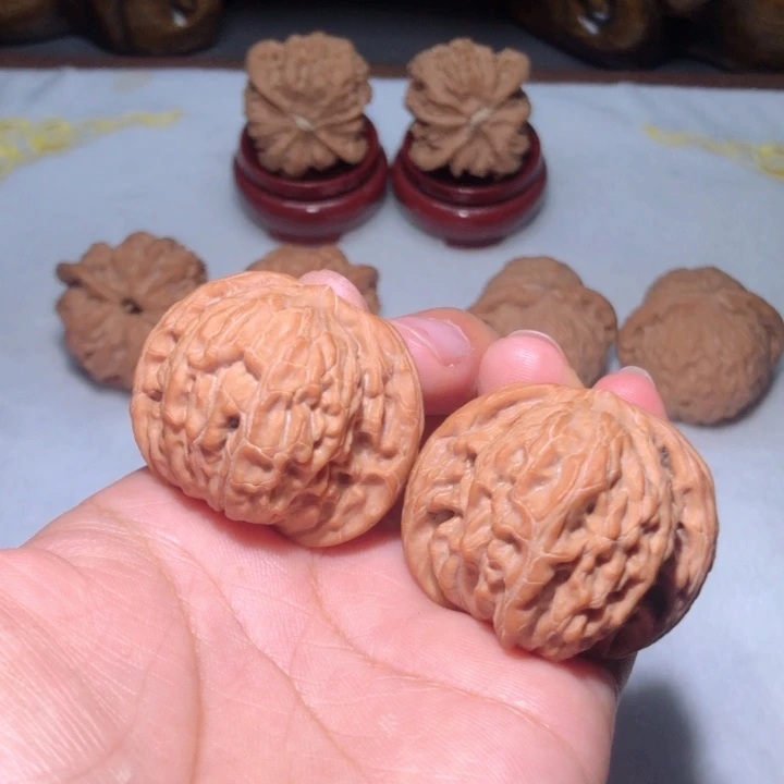 文玩核桃把件39磨盘